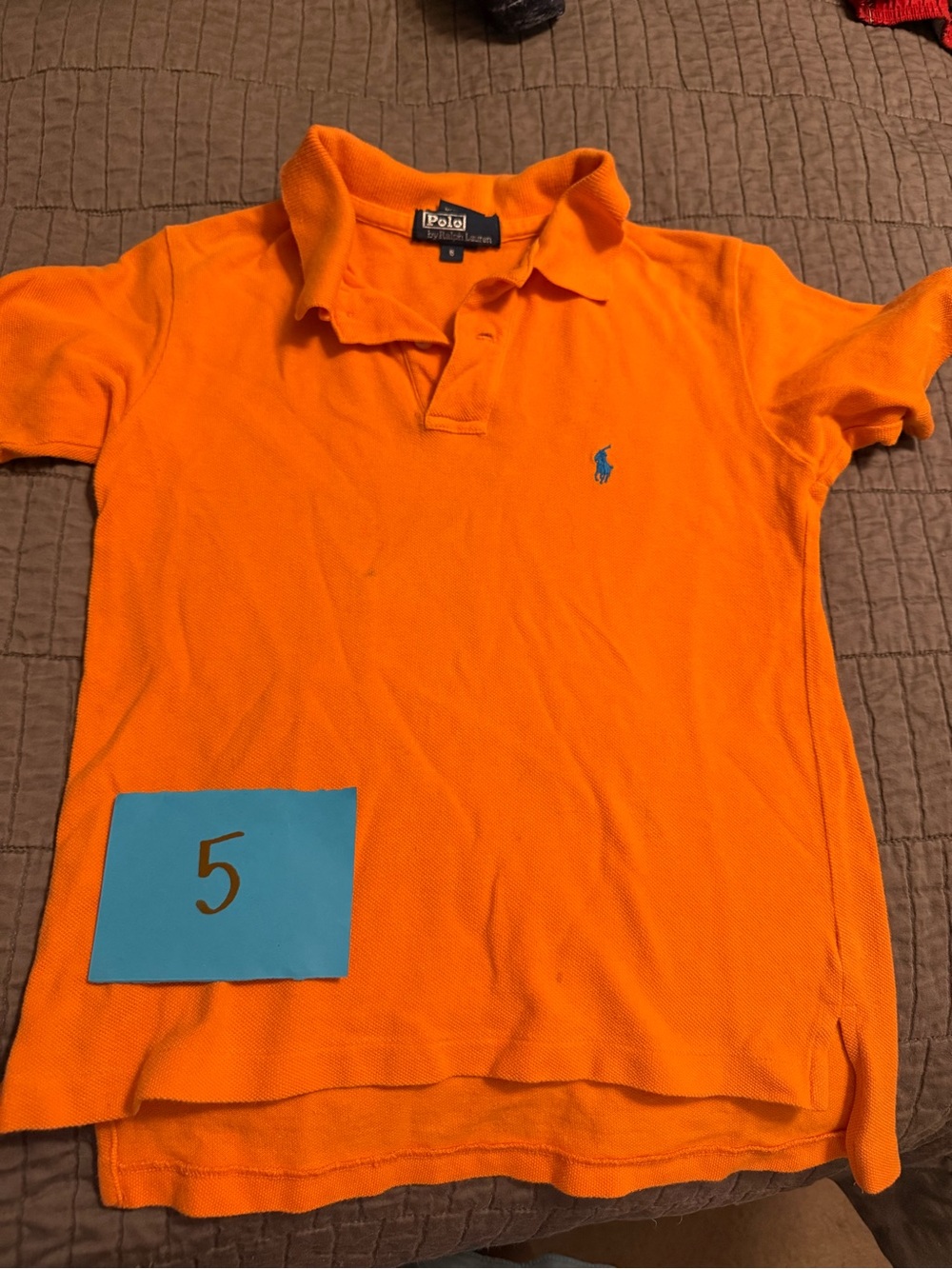 Ralph Lauren boys size 5 orange polo
